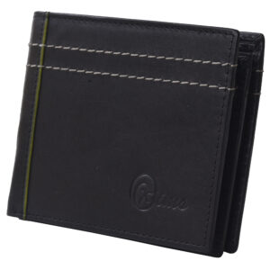 Oxims Men’s Bi-Fold VT Genuine Leather RFID Blocking Wallets (Black)
